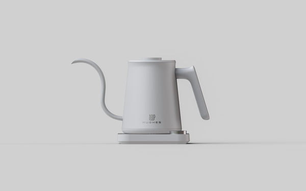 White Electric Temperature Controll Coffee Kettle